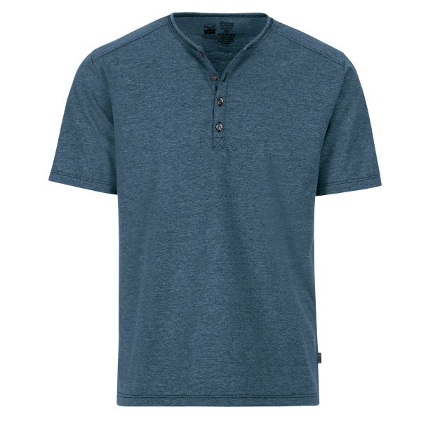 Trigema Herren T-Shirt mit Deluxe Baumwolle | Bikemeile24 bis 5XL Knopfleiste