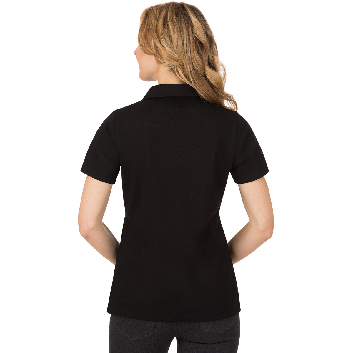 Trigema Damen Baumwolle XXXL | schwarz Poloshirt Bikemeile24 bis